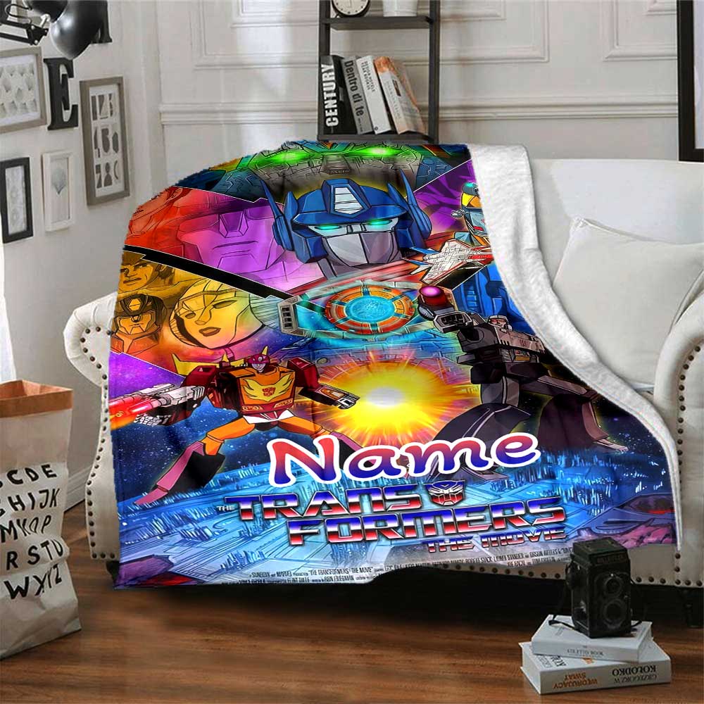 Love Transformers (20) Customize Your Name Blanket Cozy Personalized Blanket Soft & Cozy Great for Home Decor Chair Picnics Living Room
