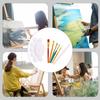 7Pcs Kids Paintbrush Palettes Smearing Tool Set, Toddler Watercolor Paint Brush and Flat Tip Craft Paint Brushes
