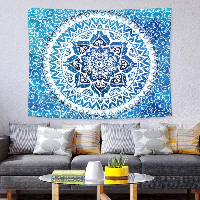 Mandala beach towel multi-purpose tapestry sitting blanket wall hanging bedroom background cloth blanket ethnic style