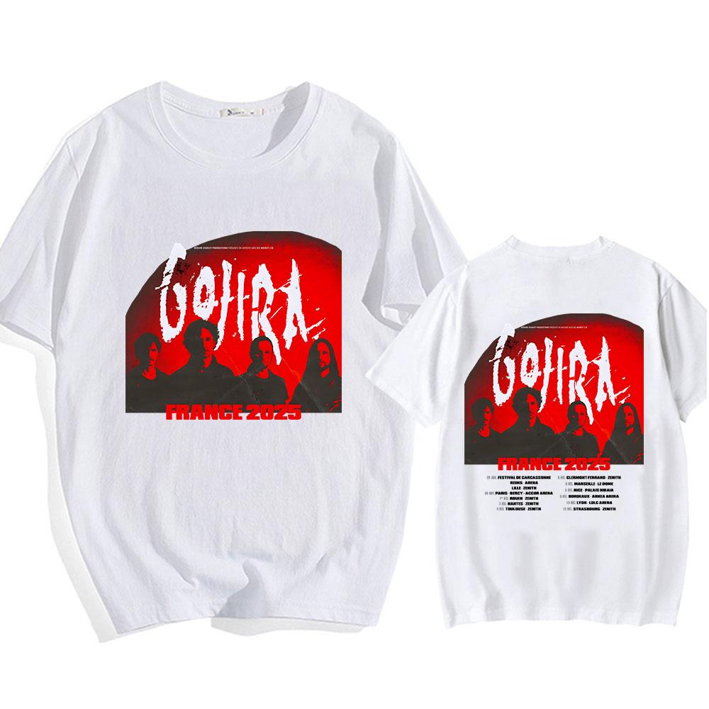 

Футболки Gojira Summer 2025 Tour, унисекс, короткий рукав, хлопковая футболка, мужская/женская одежда, тяжелые футболки с принтом Mental Band XS