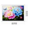 Full Embroidery Eco-cotton Thread 9CT Printed Flower Cross Stitch Kit Art