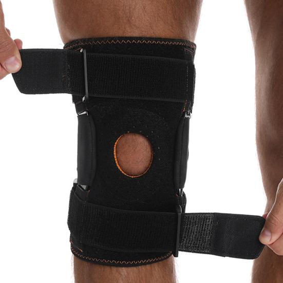 Sportkniebrace met Zijstabilisator, Knieband voor Meniscusletsel Artritis Pijnverlichting, Kniecompressiehoes voor Heren Dames met Patellapad