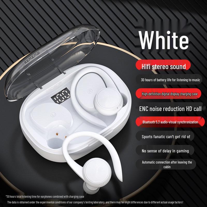 2024 New Wireless Sport Ear-hook Bluetooth Headphones: Ultra-Long Battery Life, Noise Cancelling, In-Ear Design for Men and Women