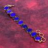 Lapis Lazuli Gemstone Bracelet Copper Adjustable Chain Bracelet Handmade Jewelry