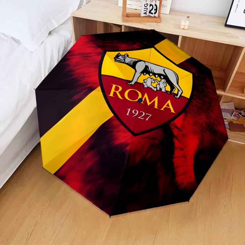 1PC AS Roma1 Football club Printed Umbrella Folding umbrella, automatic umbrella 8-Frame for Travel, camping Fan gifts Christmas Gifts