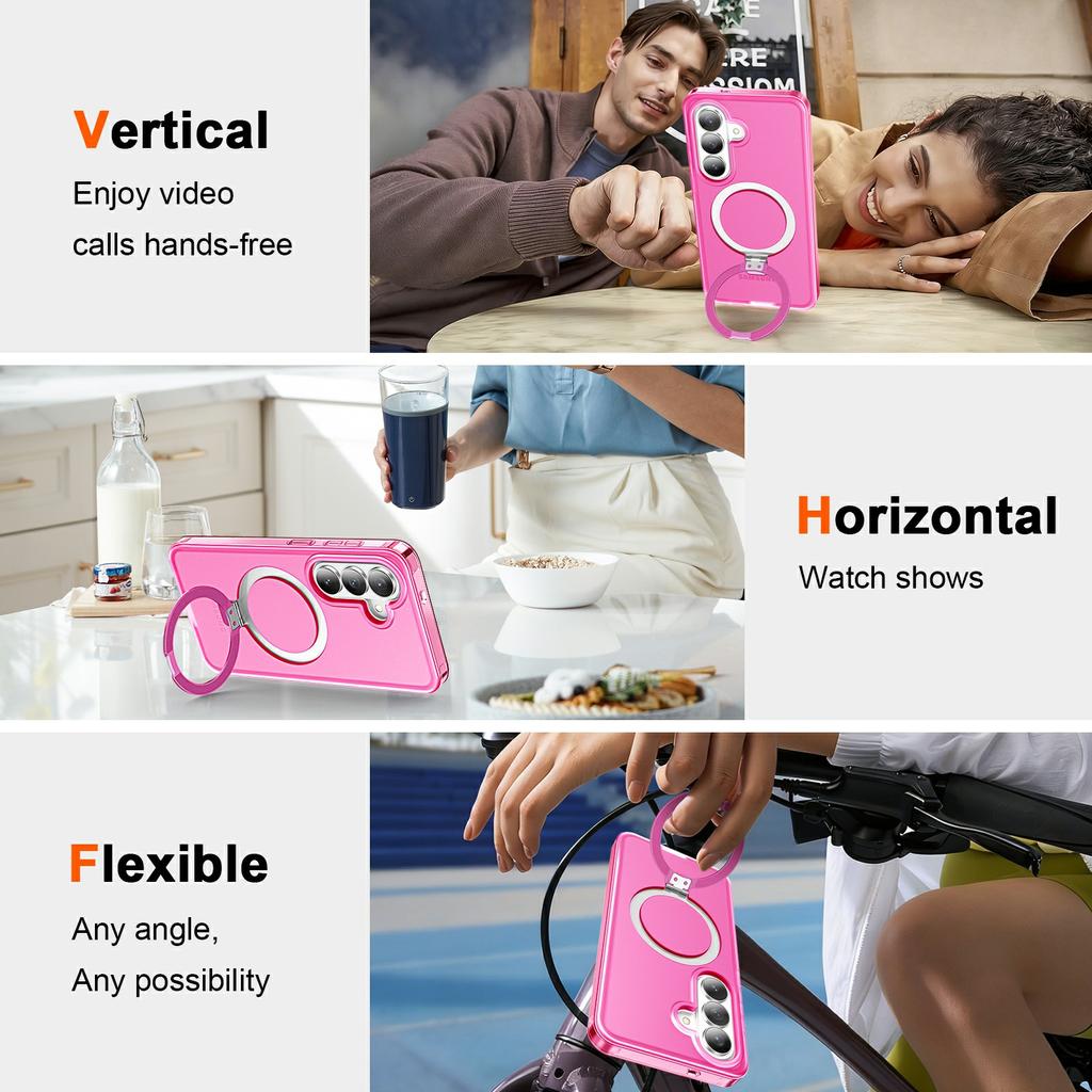For iPhone 17 Pro Max Magnetic Case TPU + PC Shockproof Phone Cover