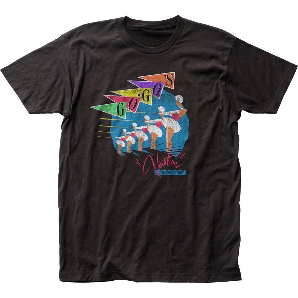 The Go-Gos Vacation Skiiers Mens T Shirt Music Classic Concert Band Band Black Unisex T-Shirt XXXXL