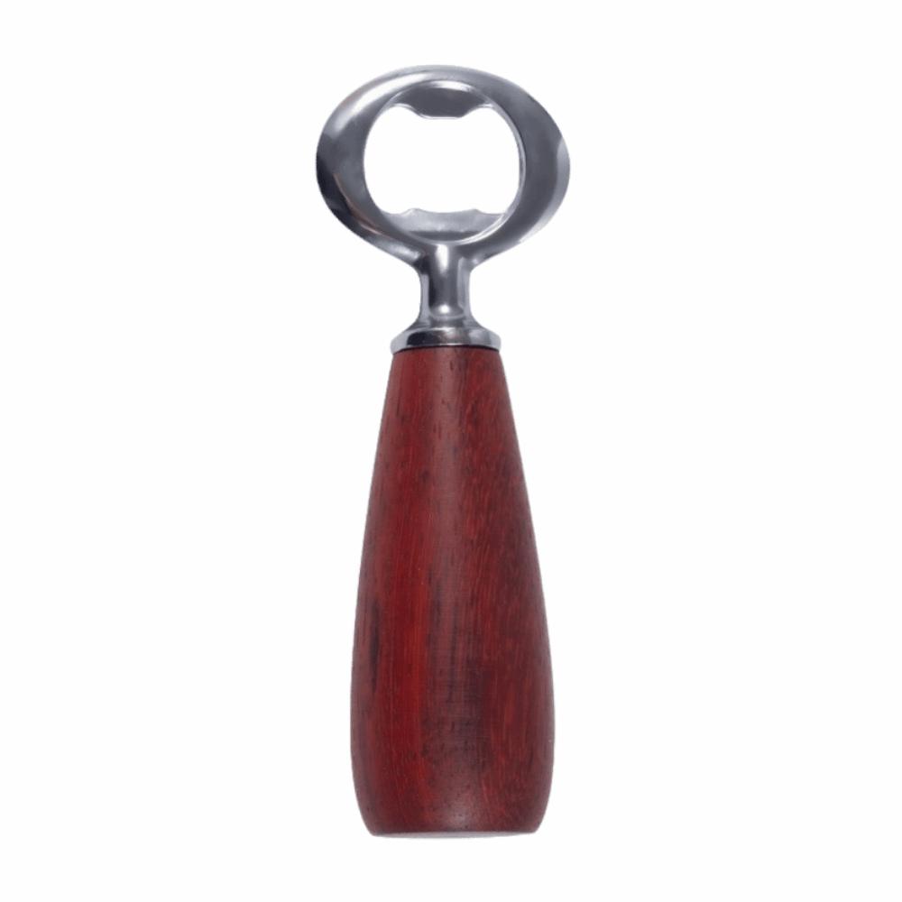 Creative Beer Bottle Opener Stainless Steel Wooden Handle Beer Can Opener Solid Wood Durable Wooden Bottle Opener Bar Tools