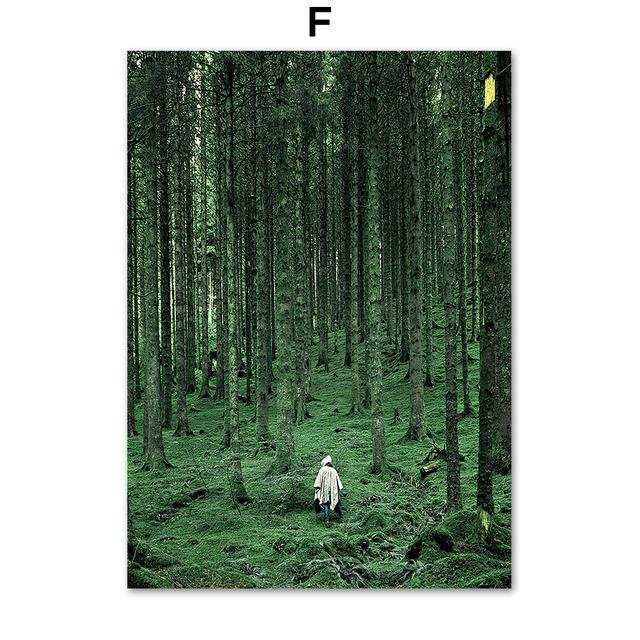 Tiger Deer Wald Berg Gras Kaktus Wand Kunst Leinwand Malerei Nordic Poster Und Drucke Wand Bilder Für Wohnzimmer Dekor