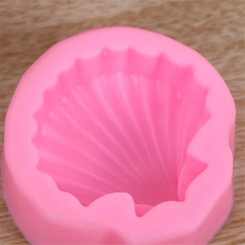 1PCS Ocean Series Shell Scallop Fondant Silicone Mold Aromatherapy Plaster DIY Baking Cake Decoration Mold