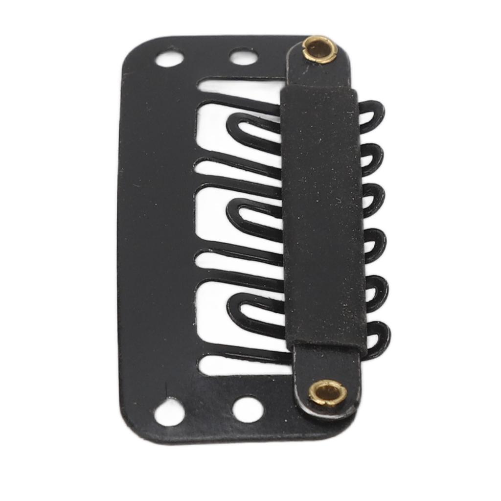 100 Stück 6 Zähne Haarverlängerungsclips Perückenclips Edelstahl U-Form Druckknöpfe für Haarverlängerung Haarteil DIY