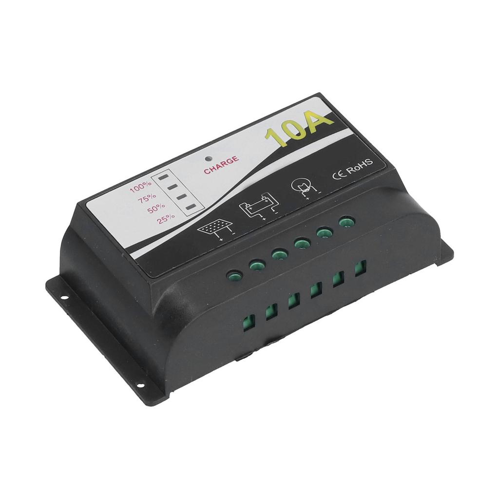 Solar Charge Controller Regulator Durable ABS Housing Solar Panel Charger Discharge Regulator 12V 24