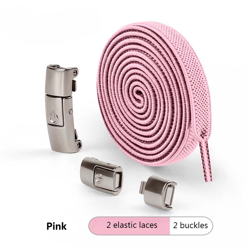 Press Lock Elastic Shoelaces, 8MM Widened Flat No Tie Sneaker Laces for Kids and Adults