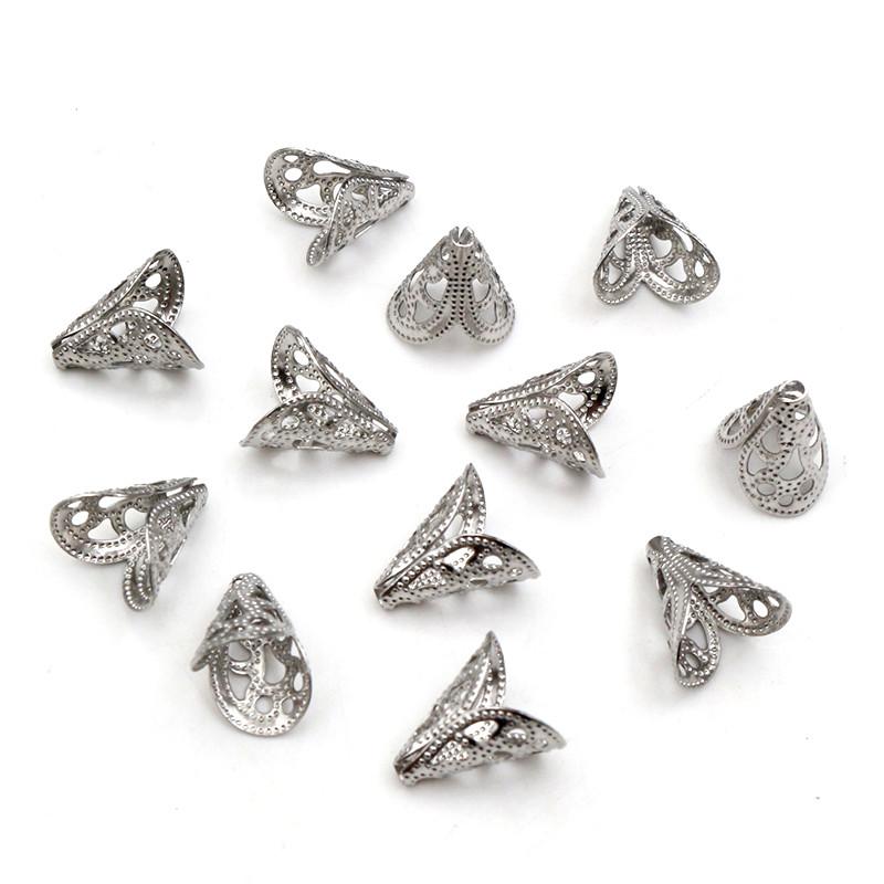 

30pcs Stainless Steel Beads Caps Flower Shape Spacer Bead End Caps DIY Jewelry Making Findings For Necklace Bracelet Accessories