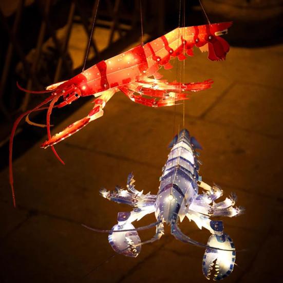 3D Hummer DIY Håndholdt Lanterne Håndlaget Kinesisk Tradisjonell Papirlanterne for Midt-Høstfestivalen Kinesisk Nyttår Dekorasjon