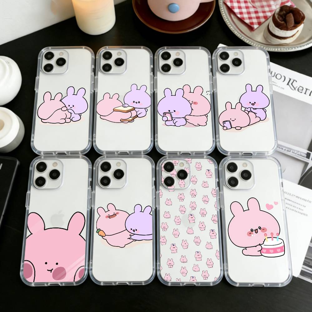 C-Cute A-Asamimichan Phone Case For iPhone 17 16 15 14 13 12 11 Mini Pro Max Plus Transparent Cover