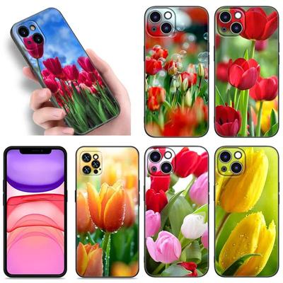 Tulip Flower Phone Case For iPhone Samsung Galaxy Redmi Xiaomi Oppo OnePlus Note S A 7 8 9 10 11 12 13 14 20 21 22 23 53 54 Pro Max Ultra TPU Soft