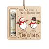 1Pc Wooden Gift Christmas Ornament Surprise Dress Up Christmas Wallet Pendant Christmas Print