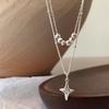 Simple And Versatile, Sweet And Cool Double-Layer Niche Design Necklace, Fashionable Commuting, Exquisite Collarbone Chain.