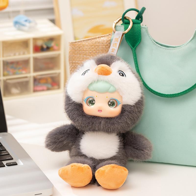 Cute Monkey Plush Bag Charm With Movable Eyes For Kids And Teens