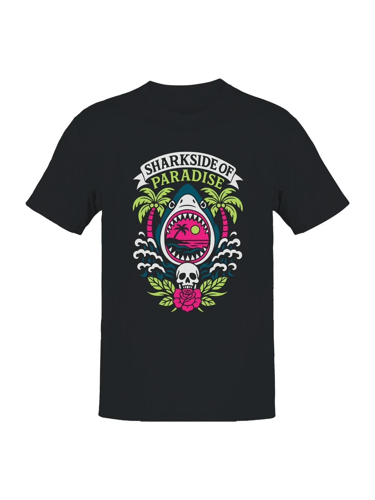 

Sharkside of Paradise Design Men s T-shirt 4XL