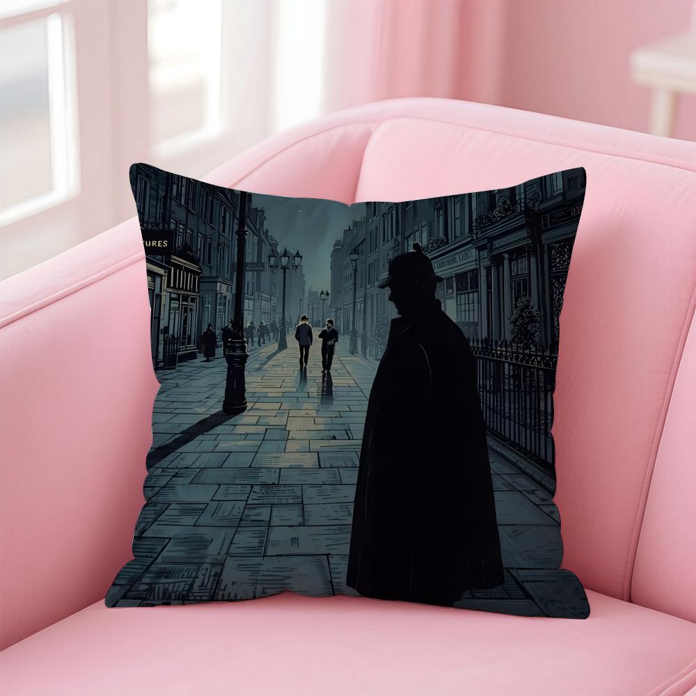 Tv Suspenseful SSherlock HHolmes Cushion Cover Pillow Case Soft Skin Friendly Fabric Comfort Concealed Zipper