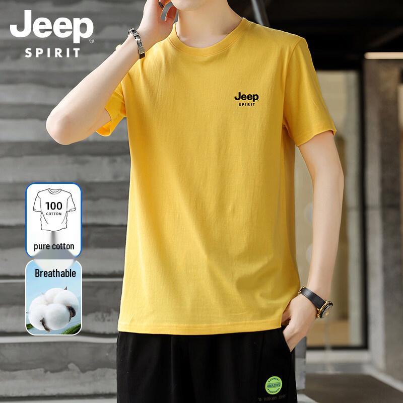 JEEP SPIRIT Men s Pure Cotton Short Sleeve T-Shirt 3XL