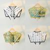 Floral Pattern Fake Collar Shawl Lace Up Vintage Poncho Cape Fashion Decorative Scarf  Ladies