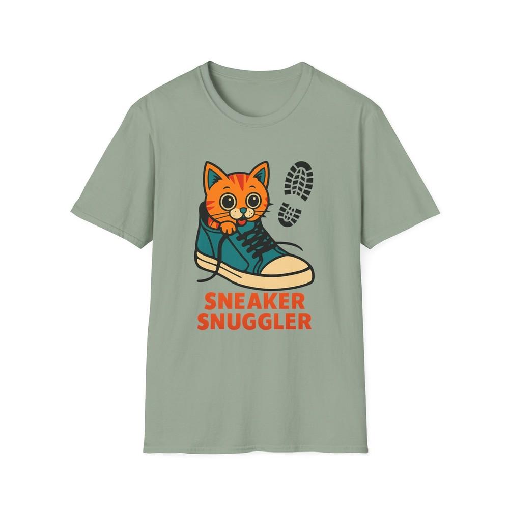 

Unisex Softstyle T-Shirt Sneaker Snuggler Kitten Tee Pop Art Style Funny Cat 4XL