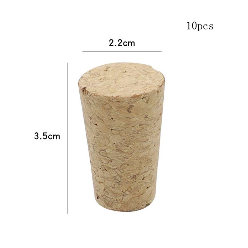 10Pcs 22mm Bottle Corks Reusable Sealing Plug Portable Wood Wine Corks Stopper  Home Brewing Wine