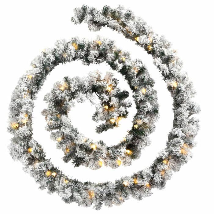 VidaXL Guirlande de Noël avec lumières LED vert 10 m PVC, décoration de Noël, décor de Noël suspendu, guirlande de Noël 4019670