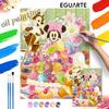Oil Painting Minnie Mouse and Chip 'n Dale Macaron Dessert Art Handmade Diy Painting Home Decoration Gift