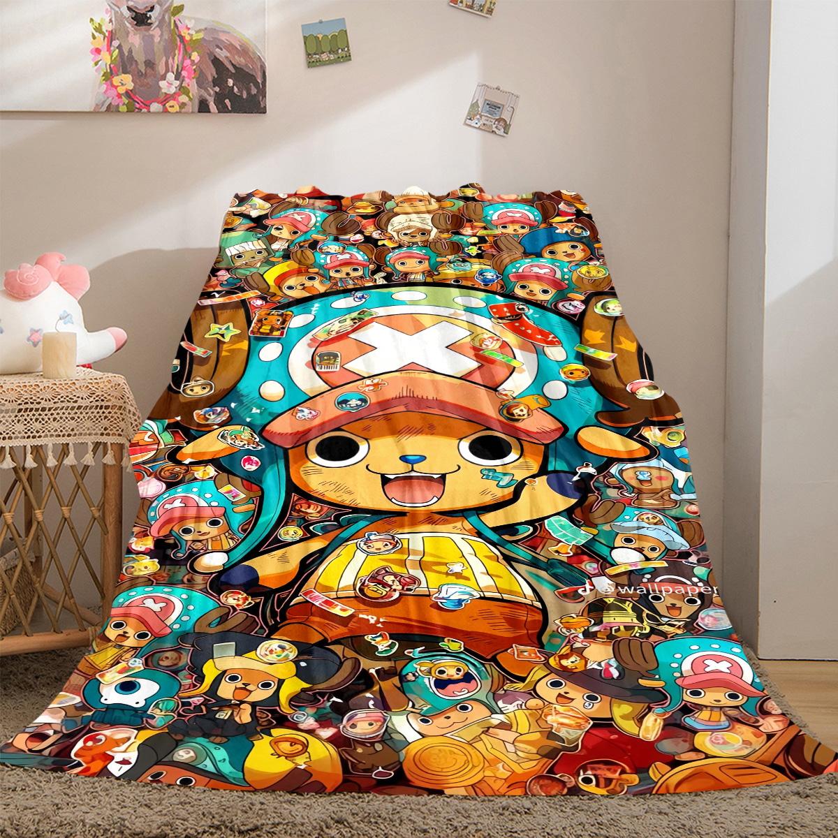 

Tony Tony Chopper Print Blanket Warm Comfortable Flannel Cover For Bedrooms, Sofas, Beds, Chairs LXR173 75x90cm
