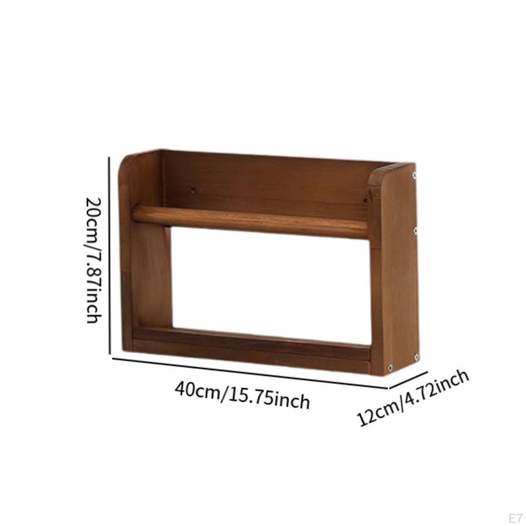 Schwebendes Bücherregal aus Holz, Bücherständer, Dekoration, robust, modisch, Bilderrahmenhalter, Wandregal