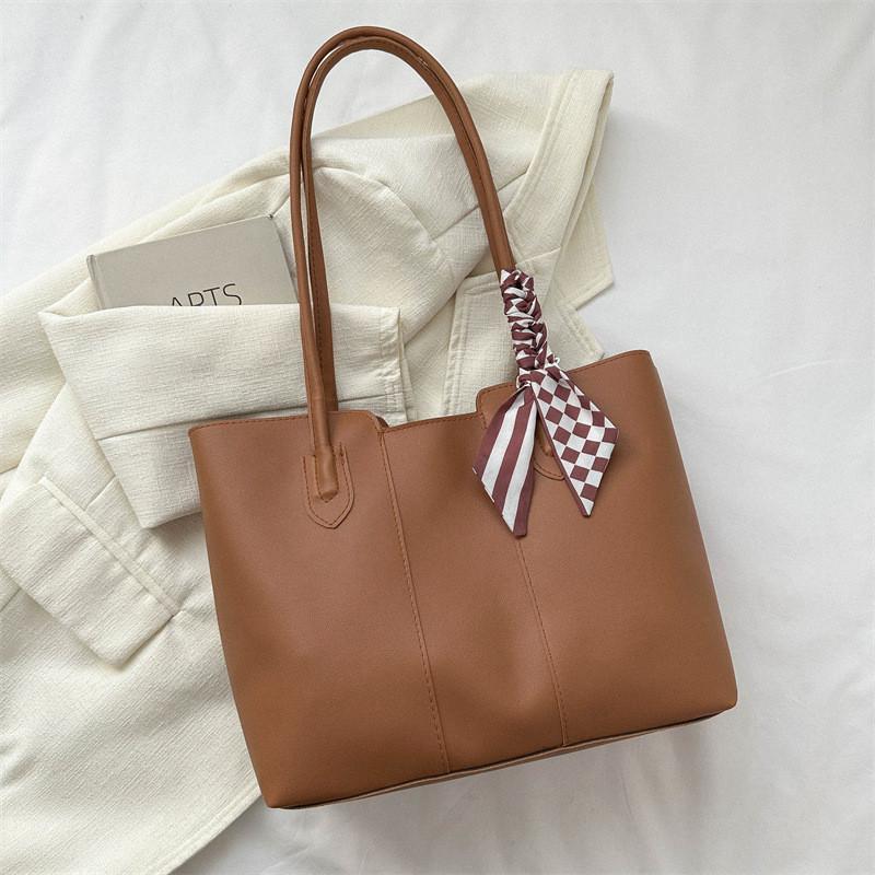 Stylish Minimalist Shoulder Tote Bag For Women With Large Capacity In Black White Brown Pink And Khaki For Everyday Use