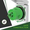 RVGUARD 30 amperų į 110 voltų RV adapterio kištukas su užrakinamu jungikliu, NEMA 5-15P į NEMA L5-30R elektros energijos adapteris, žalias