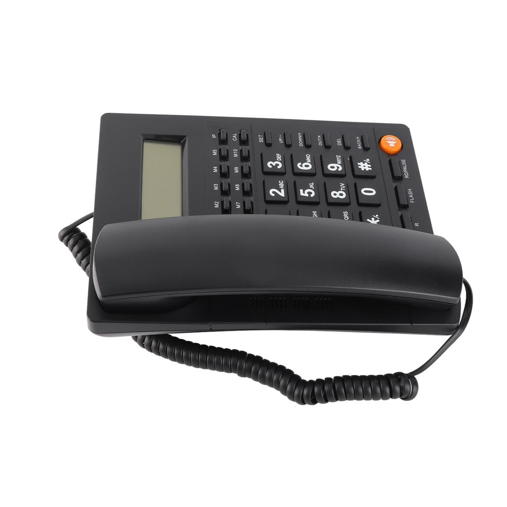Desktop Telephone 5 Level Brightness Adjustable Corded Telephone Support for Redial Pause Flash for Home Hotel