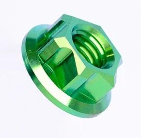 Golden Blue Grey Purple Candy Green M5 M6 M8 M10 M12 A3 Flange Screw Nut TC4 GR5 Titanium Alloy DIY Motorcycle