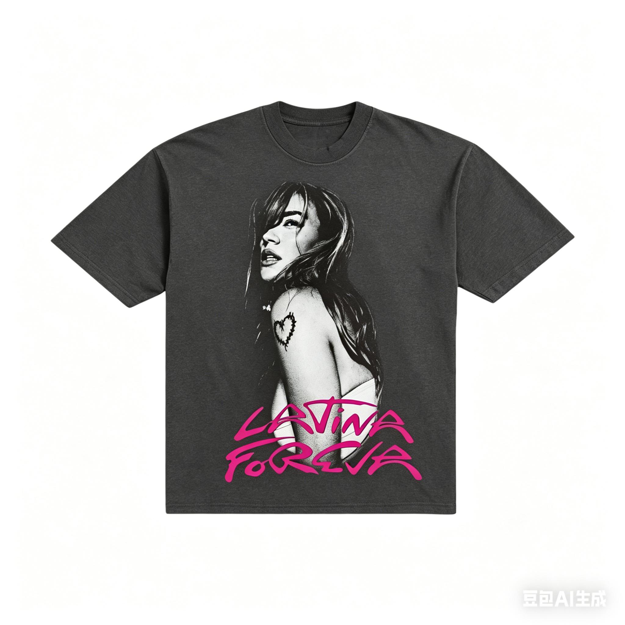 

Singer Karol G LATINA FOREVA Tshirt UNISEX and Women Summer Cotton Clothing Casual Fashion Round Neck Short Sleeved Top Streetwear S