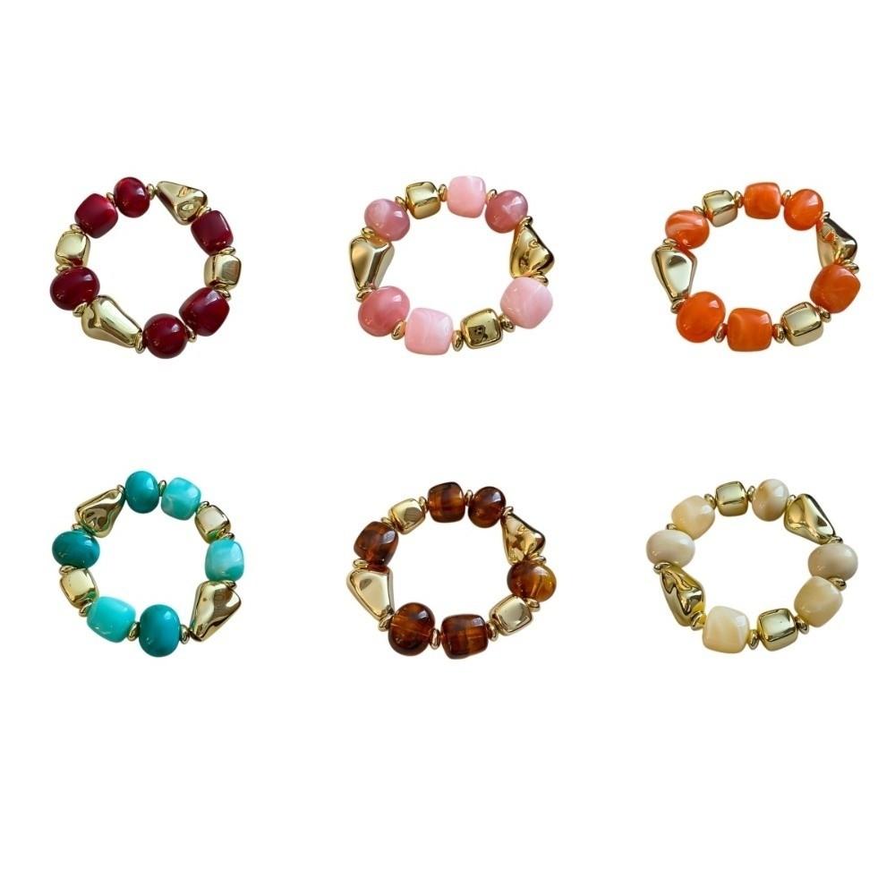 Böhmischer Perlen Acryl Armreif Europa Amerikanischer Stil Retro Handring Unregelmäßiges Armband Geschenk