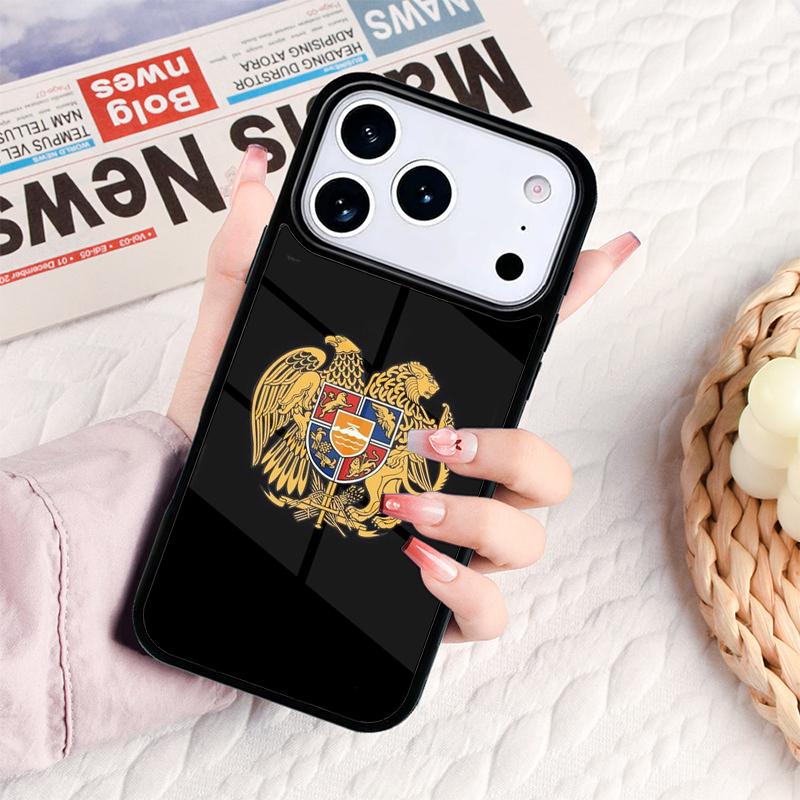 Armenia russia Flag coat of arms Phone Case For IPhone 17 16e 15 14 13 12 11 Pro Max Air Mini Soft Protective Cover