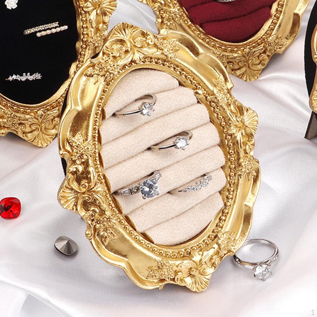 Vintage Display Stand Baroque Holder,Portable Resin Versatile Organizer Ear Tray for Store