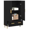Highboard Black Oak Look 70 x 31 x 115 cm Engineered Wood