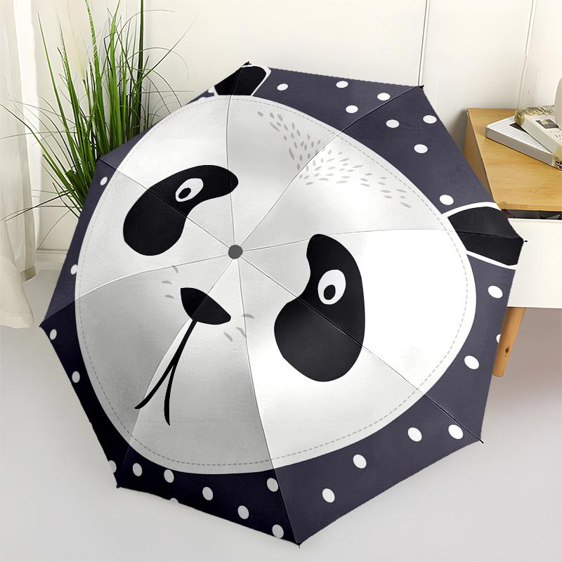 

Panda, Illustration-themed, Eight-ribbed, Self-folding Umbrella Is Suitable for Everyday Outdoor Use and Is An Ideal Gift for Friends and Fa