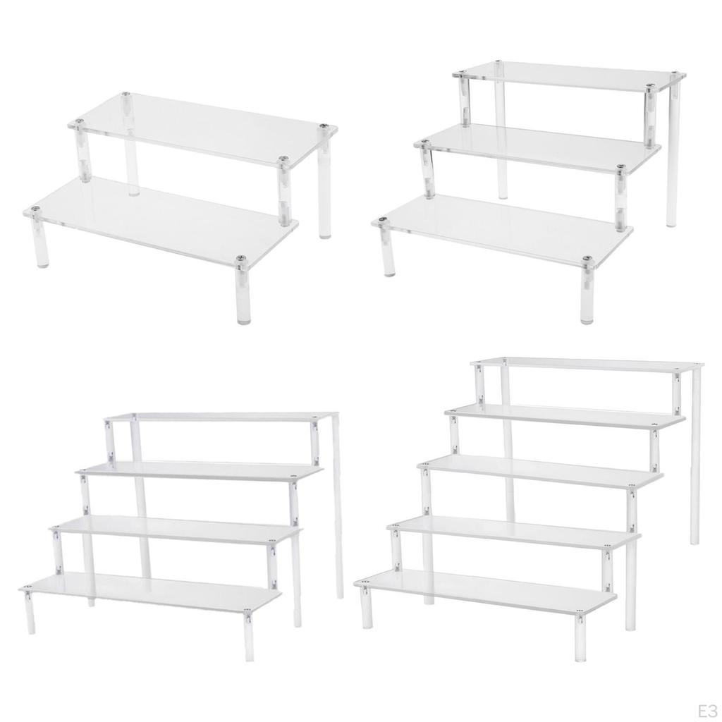 Acrylic Display Rack, Tiered Holder Riser Tier Holder, for Desktop