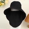 1pcs Casual Foldable Shawl Fisherman Hat Wide Brim Adjustable Ice Silk Sunscreen Hat Anti UV Breathable Tea Picking Hat Summer