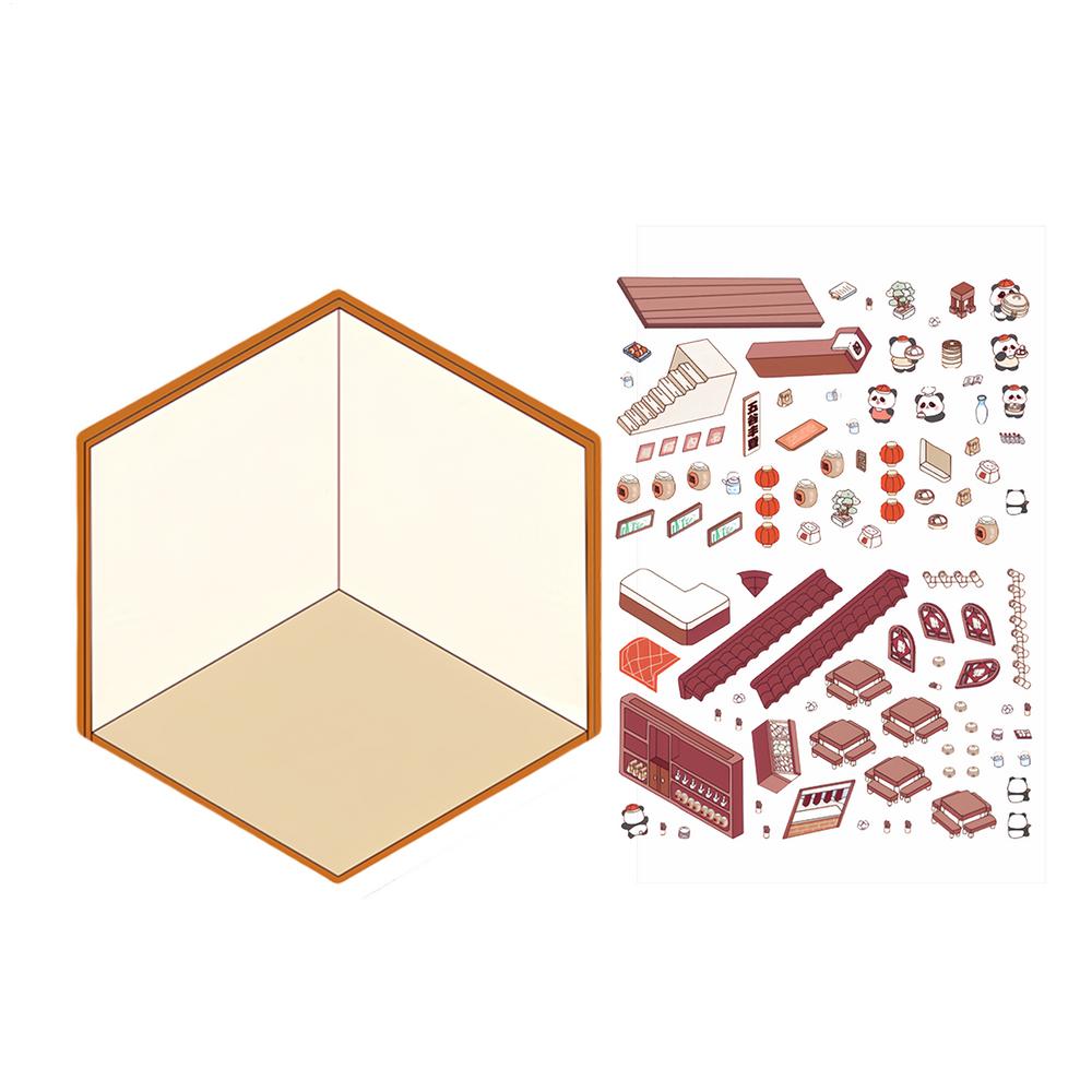 House Sticker Set Cartoon Sticker Room Handmade House Stickers Waterproof House Stickers Educational Toy For Thanksgiving