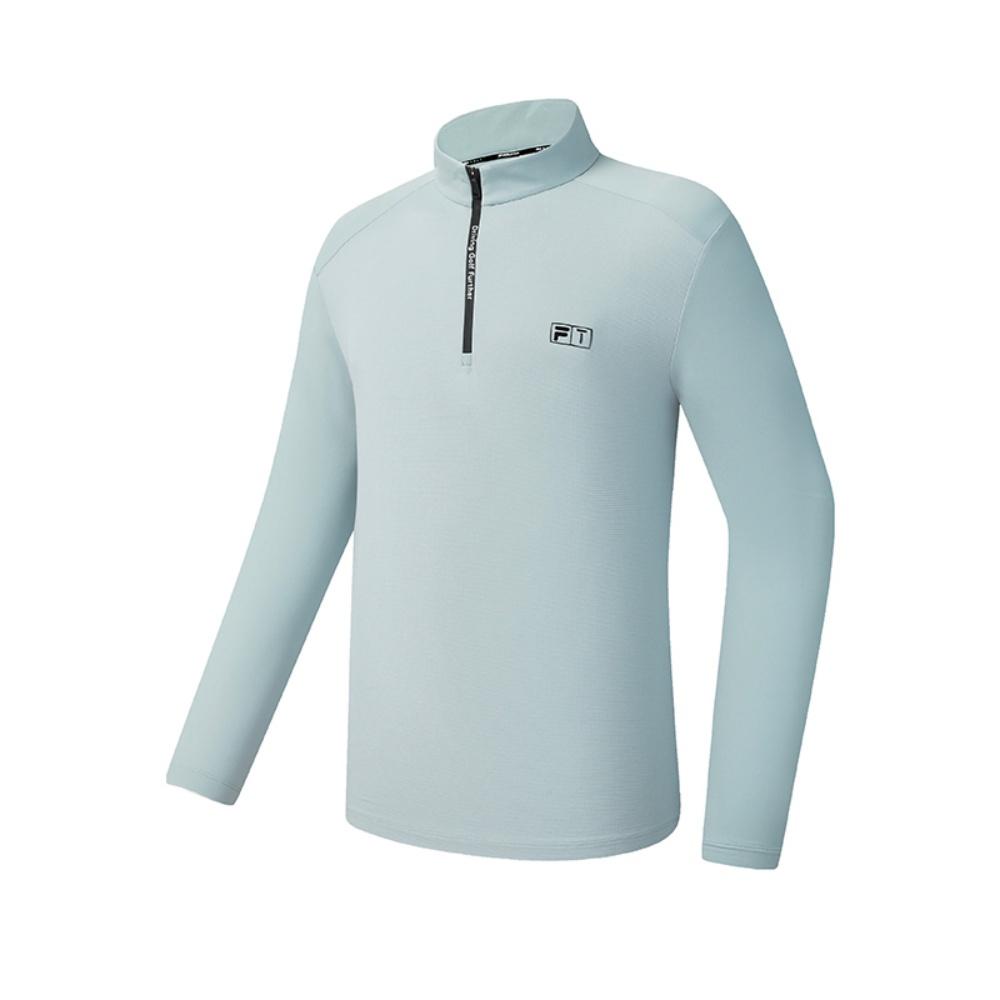 FILA Golf Series Fashionable Comfortable Versatile Warm Casual Sports Knit Long Sleeve T-Shirt Men tops Blue A11M545211FBU