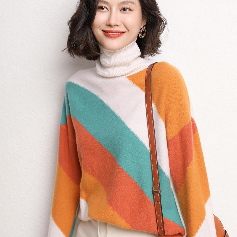 Women's Slim Fit High Neck Wool Base Layer Sweater - Autumn/Winter Collection