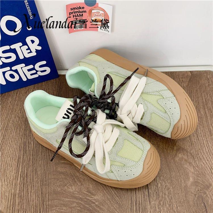 Popular Mesh Breathable Little White Shoes Women's 2025 Autumn New Versatile Little White Shoes Ins German Training Casual Board Shoes Tide.